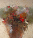 "Красный букет", х.,м., 80х80, 2004г.